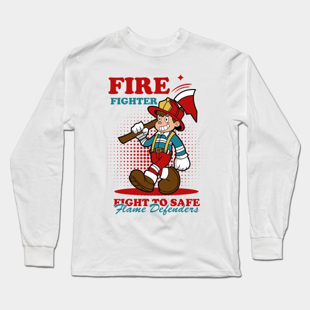 Flame Defenders Long Sleeve T-Shirt by Harrisaputra